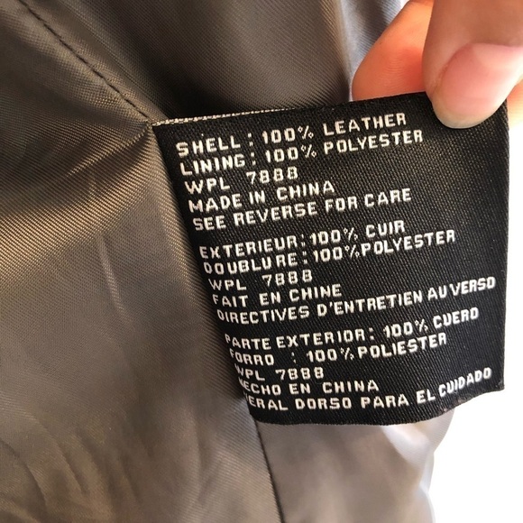 Michael Kors Genuine Leather Brown Moto Jacket xs - Picture 11 of 14